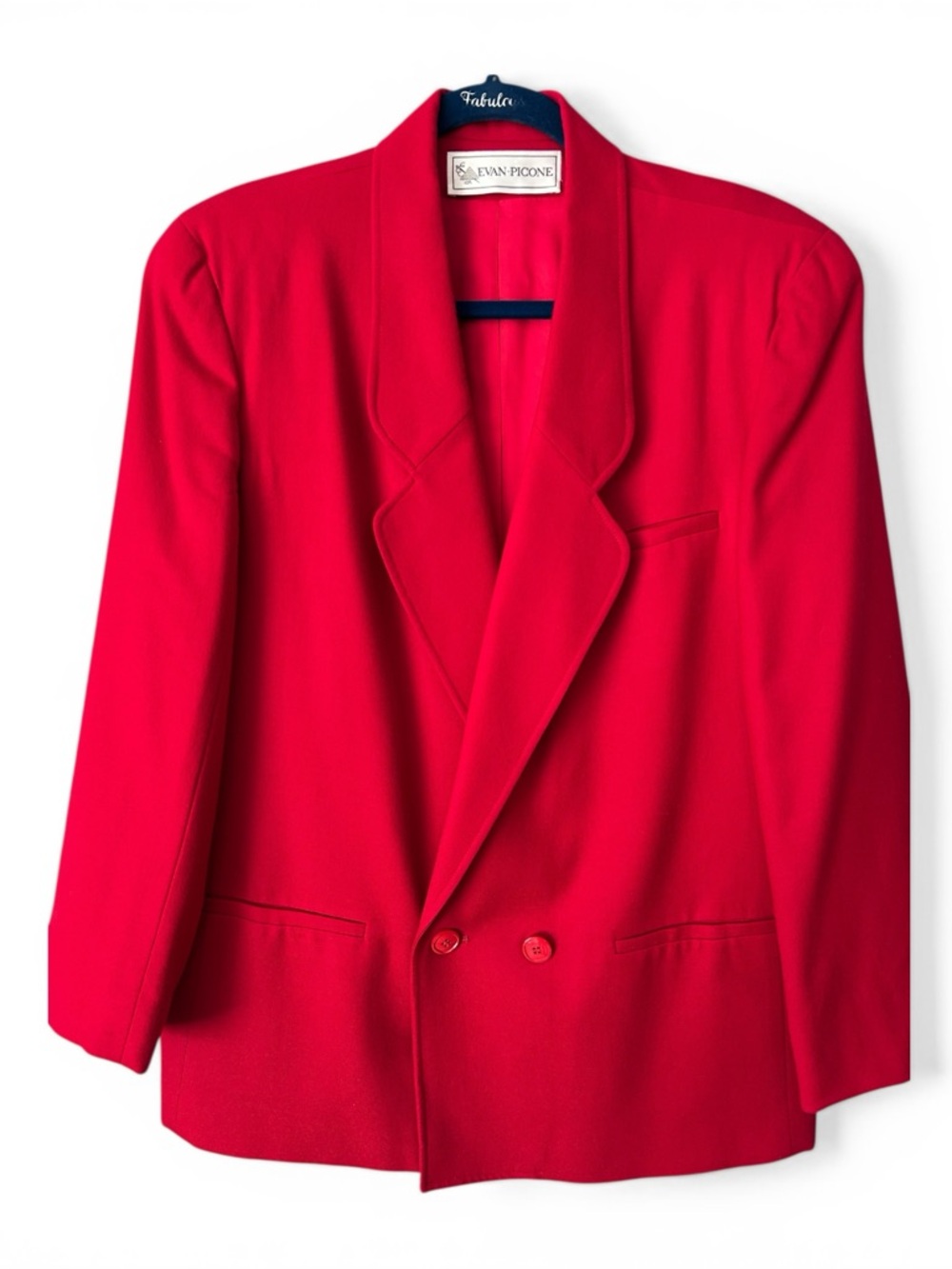 Evan Picone Vintage Red Wool Blazer Made in the USA